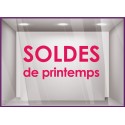 Sticker Soldes de Printemps promotion destockage braderie liquidation mode maroquinerie parfumerie bijouterie lettrage adhesif