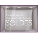 Sticker Soldes Plus d&#039;Excuses Vitrophanie Stickers Adhésif Amusant Déco vitrine boutique