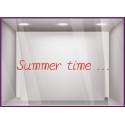 Sticker Summer Time été vitrophanie calicot vitrine adhésif autocollant mode institut de beaute parfumerie opticien pharmacie 