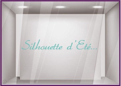 Sticker Silhouette d'Eté vitrophanie adhésif autocollant vitrine commerce mode parfumerie institut de beaute opticien pharmacie