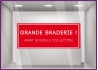 Sticker Grande Braderie soldes promotions destockage vitrophanie vitrine devanture boutique mode maroquinerie