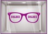 Sticker Soldes Opticien magasin enseigne stickers lunettes lettrage adhésif 