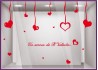 Kit de Stickers Un Amour de Saint Valentin vitrine devanture calicot lettrage adhesif vitrophanie boutique bijouterie mode vitre