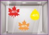 KIT PROMOTIONS FEUILLES AUTOMNE COMMERCE VITRINES IDEE DECORATION ADHESIF