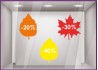 Kit Promotions Feuilles d'Automne BOUTIQUE CALICOT VITRINE IDEE DECORATION ADHESIF
