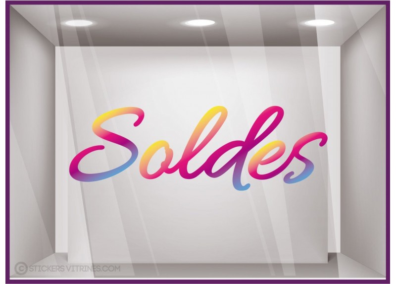 Sticker Soldes Coloris Dégradé