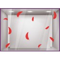 Stickers Plumes vitrophanie calicot devanture vitrine autocollant adhesif bijouterie idee decoration vitre