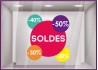 Sticker Pastille Soldes Pourcentages