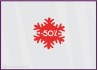 Sticker Promotion Flocon -50% soldes hiver sport mode lettrage adhesif pourcentage destockage braderie liquidation