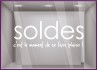 Sticker Soldes Plaisir destockage braderie liquidation promotions maroquinerie mode bijouterie devanture lettrage adhesif