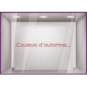 Sticker Couleurs d&#039;Automne devanture decoration boutique commerce calicot lettrage adhesif