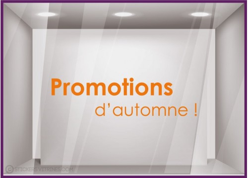 Sticker Promotions d'Automne devanture idee decoration commerce boutique adhesif 