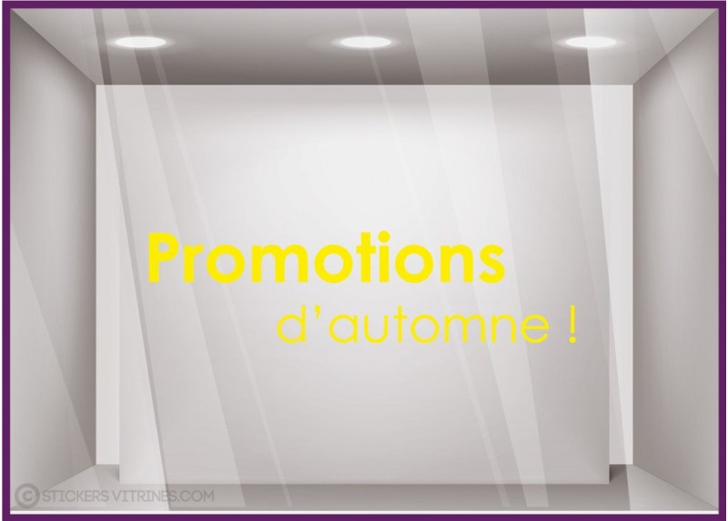 Sticker Promotions d'Automne devanture idee decoration commerce boutique adhesif 