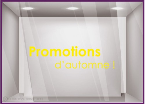 Sticker Promotions d'Automne devanture idee decoration commerce boutique adhesif 