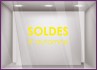 Sticker Soldes d'Automne commerce boutqiue vitrophanie idee decoration