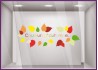 Sticker Couleurs d'Automne et Feuilles boutqiue decoration lettrage adhesif commerce vitrine