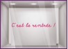 Sticker "C'est la Rentrée !" devanture commerce idee decoration lettrage adhesif calicot