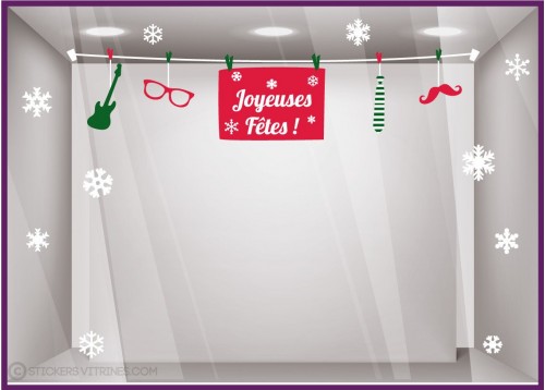 Kit de Stickers Guirlande accessoires de Noël