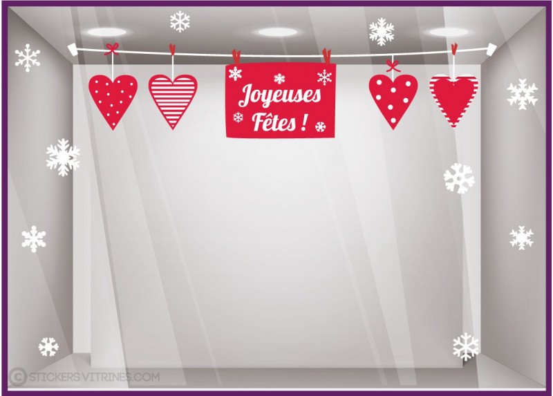 Kit de Stickers Guirlande Coeur de Noël