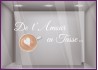 Sticker de l'Amour en Tasse saint valentin devanture vitrine calicot vitrophanie lettrage adhesif vitre cafe boulangerie 