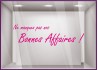 Sticker Ne manquez pas nos bonnes affaires adhésif autocollant vitrophanie calicot 