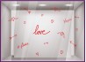 Kit de stickers Love Saint Valentin devanture boutique vitrine mode magasin bijouterie idee deco lettrage adhesif