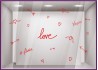 Kit de stickers Love Saint Valentin devanture boutique vitrine mode magasin bijouterie idee deco lettrage adhesif