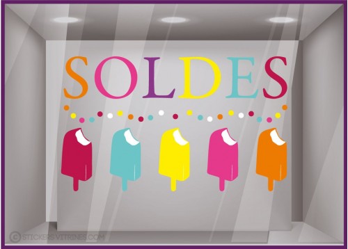 Sticker Soldes esquimaux promotion offre promotionnelle destockage liquidation braderie mode patisserie vacance