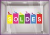 Sticker Soldes Maroquinerie mode chaussure accessoire calicot vitrophanie destockage braderie liquidation lettrage adhesif