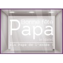 Sticker Elu Papa de l&#039;année lettrage adhesif fete des peres papas mode chaussure accessoire vitrophanie devanture commerce