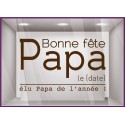 Sticker Elu Papa de l&#039;année lettrage adhesif fete des peres papas mode chaussure accessoire vitrophanie devanture commerce