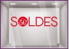 SOLDES ROND POURCENTAGE destockage braderie liquidation promotion demarque vitrine devanture enseigne mode