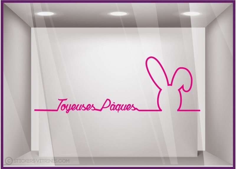 Sticker Lapin Pâques Silhouette