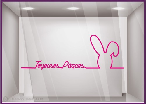 Sticker Lapin Pâques Silhouette  Fêtes chocolatier patissier boulangerie