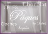 Kit de stickers Pâques Chocolat Cloches Lapin Fête Oeufs Chocolatier Boulangerie 