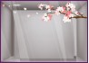 Sticker Branche de cerisier vitrophanie printemps fleuriste mode décoration fleur boulangerie