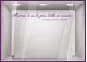 Sticker Maman la plus Belle fete des meres mamans calicot vitrophanie lettrage adhésif mode beaute parfumerie bijouterie