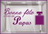 Sticker Parfum Bonne Fête à tous les papas pères coiffeur institut de beauté mode devanture lettrage adhésif texte autocollant