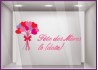 Sticker pour vitrine Bouquet de Fleurs Fête des mères maman fleuriste mode parfumerie calicot vitrophanie