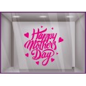 Happy mother&#039;s day fete des meres mamans fleuriste mode institut de beaute parfumerie bijouterie calicot vitrophanie commerce 