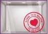 Sticker Timbre Bonne Fête Maman fete des meres mode institut beaute parfumerie bijouterie calicot vitrophanie enseigne