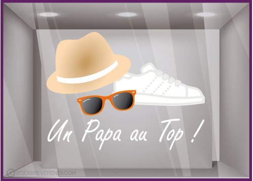 Sticker un papa au top