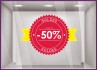 Sticker Calicot Badge Soldes pour commerce professionnel