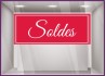 Sticker Soldes bandeau calicot vitrines magasin vitrophanie 50% fournisseur