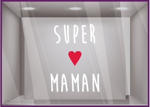 Sticker Texte Super Maman