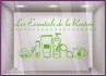 STICKER LES ESSENTIELS DE LA RENTREE PHARMACIE COMMERCE ADHESIF VITRES IDEE DECORATION