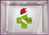 Stickers vitrines croix pharmacie pour Noël décoration vitrine autocollant