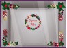 Kit de sticker angle Houx Couronne de Noël vitrines décoration