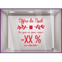 Sticker Offre De Noel A Personaliser Promotion pour la vitrine de votre magasin