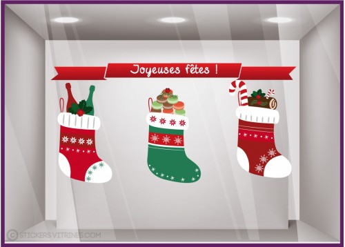 Sticker 3 Chaussettes De Noël